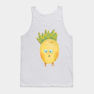 Embarrassed bird egg monster squinting Tank Top